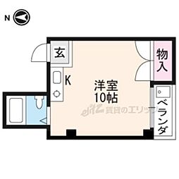 スチュディオエトレ88 1階ワンルームの間取り