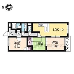 阪急京都本線 西京極駅 徒歩9分の賃貸マンション 4階3LDKの間取り