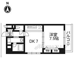 ライオンズマンション四条西洞院 1DKの間取図画像