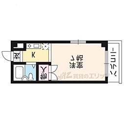 バルーンクラブ2 2階1Kの間取り