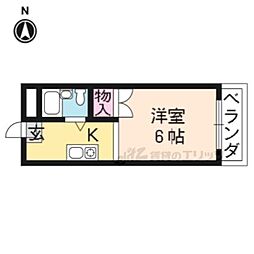 コーポ三谷 1Kの間取図画像