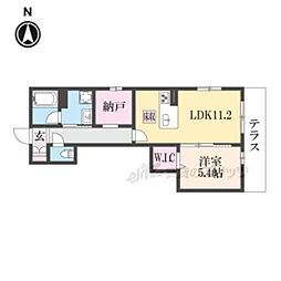 シャーメゾンrelafort 1LDKの間取図画像