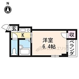 ジュール寺町二条 1Kの間取図画像
