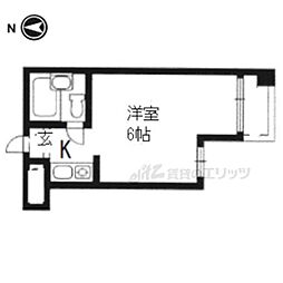 緑の館annex ワンルームの間取図画像