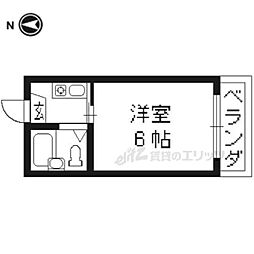 アルバドール山双 1Kの間取図画像