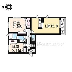 Lacasapulita 2LDKの間取図画像