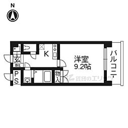 ルセロ鞍馬口 1Kの間取図画像