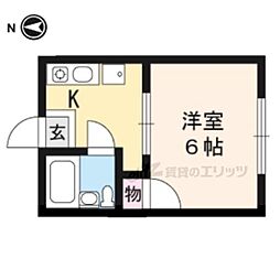 加納ハイツ 1Kの間取図画像