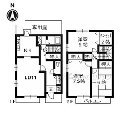 リサージュ桂 3LDKの間取図画像