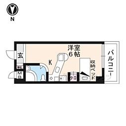 ラ・パルフェ・ド・レジェール ワンルームの間取図画像