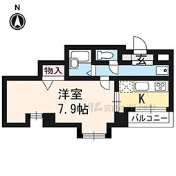 ノーベルテラス稔 1Kの間取図画像