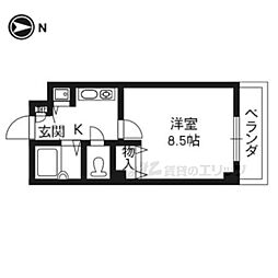 グランデ御池 1Kの間取図画像