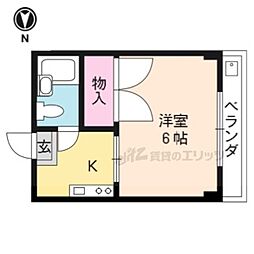 エステートピア 1Kの間取図画像