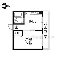 ヴィラドリーム 1DKの間取図画像