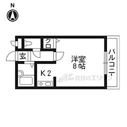 メゾンドアヴェニール 1Kの間取図画像