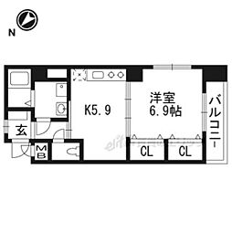 ベル・アビタシオン 1DKの間取図画像
