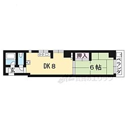 アサヒマンション 1DKの間取図画像