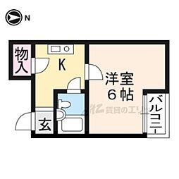 阪急京都本線 大宮駅 徒歩7分の賃貸アパート 3階1Kの間取り