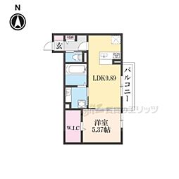 JR湖西線 比叡山坂本駅 徒歩7分の賃貸アパート 2階1LDKの間取り