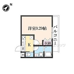 仮）フラッティ西京極 402 4階1Kの間取り