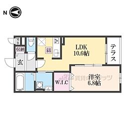 JR東海道・山陽本線 石山駅 バス9分 稲津北口下車 徒歩8分の賃貸アパート 1階1LDKの間取り