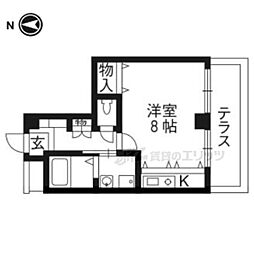 ネオコーポ住吉 3階ワンルームの間取り