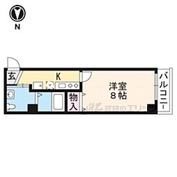 Ｐａｓｓｃｉｏ　Ｎ 5階1Kの間取り