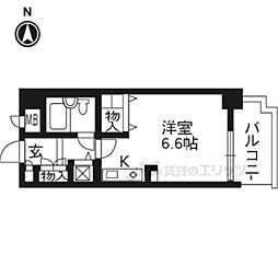 阪急京都本線 大宮駅 徒歩7分の賃貸マンション 3階ワンルームの間取り