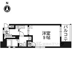 ベラジオ四条烏丸 11階1Kの間取り
