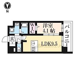 ファステート京都西院パール 2階1LDKの間取り