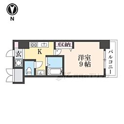 CITYSPIRE烏丸御池 1Kの間取図画像