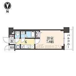 ファステート京都洛南エリーゼ 1Kの間取図画像