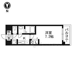 プレサンス京都天使突抜奏 1Kの間取図画像