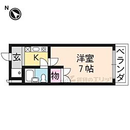 エレガンスコート瀬田 1Kの間取図画像