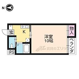 イーストベル 1Kの間取図画像