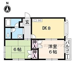 常葉木邸 2LDKの間取図画像