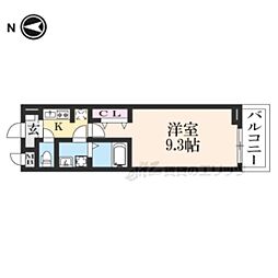 近鉄京都線 伏見駅 徒歩25分の賃貸アパート 2階1Kの間取り