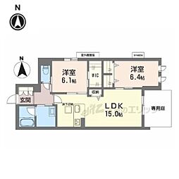 シャーメゾン 光悠新町 2LDKの間取図画像