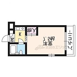 ハイツ・まさき 2階1Kの間取り