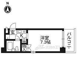 Ｄｅ’ｌｅａｄ京都東洞院 4階1Kの間取り