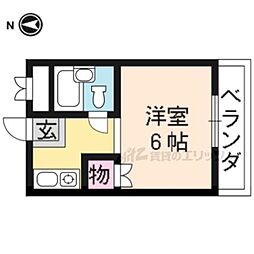 メゾン・アイゼン 1階1Kの間取り