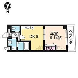 リアライズJR藤森 4階1DKの間取り