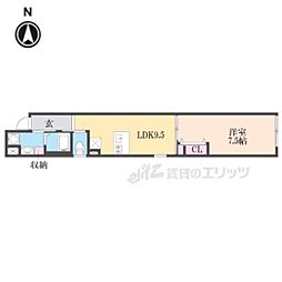京都市東山区山崎町マンション 1LDKの間取図画像
