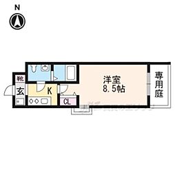 ルーチェ桃山 1Kの間取図画像