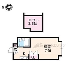 バティマン・ユニ ワンルームの間取図画像