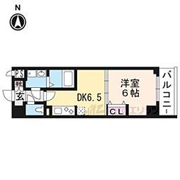 ベラジオ京都西大路ウエスト 1DKの間取図画像