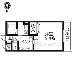 フォウルディング・ヴィラ 1Kの間取図画像