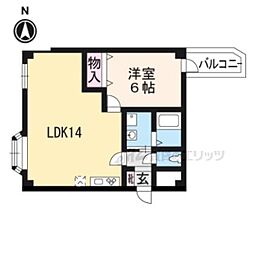 コミュニティ・藤森 1LDKの間取図画像