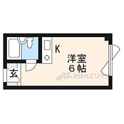 アレックスビル3 ワンルームの間取図画像