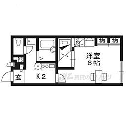 レオパレスアゼリア 1Kの間取図画像